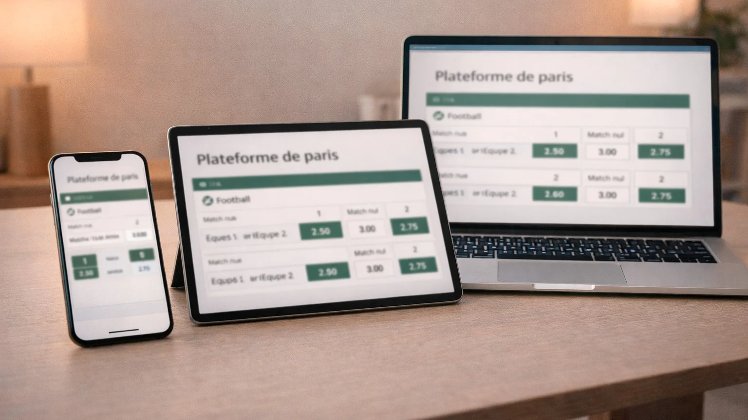 Sporttip App und Online-Plattform auf Smartphone und Desktop